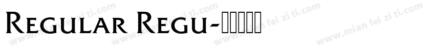 Regular Regu字体转换